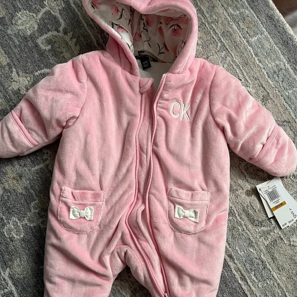 Calvin Klein Jeans Baby Girl Snowsuit NWT